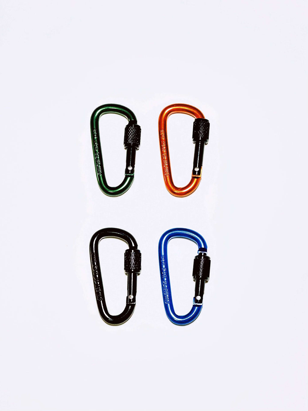 Heavy Duty Aluminum Locking Carabiner Clips – Screw Lock, Lightweight Gear & Keychain Hook (Pack of 4)