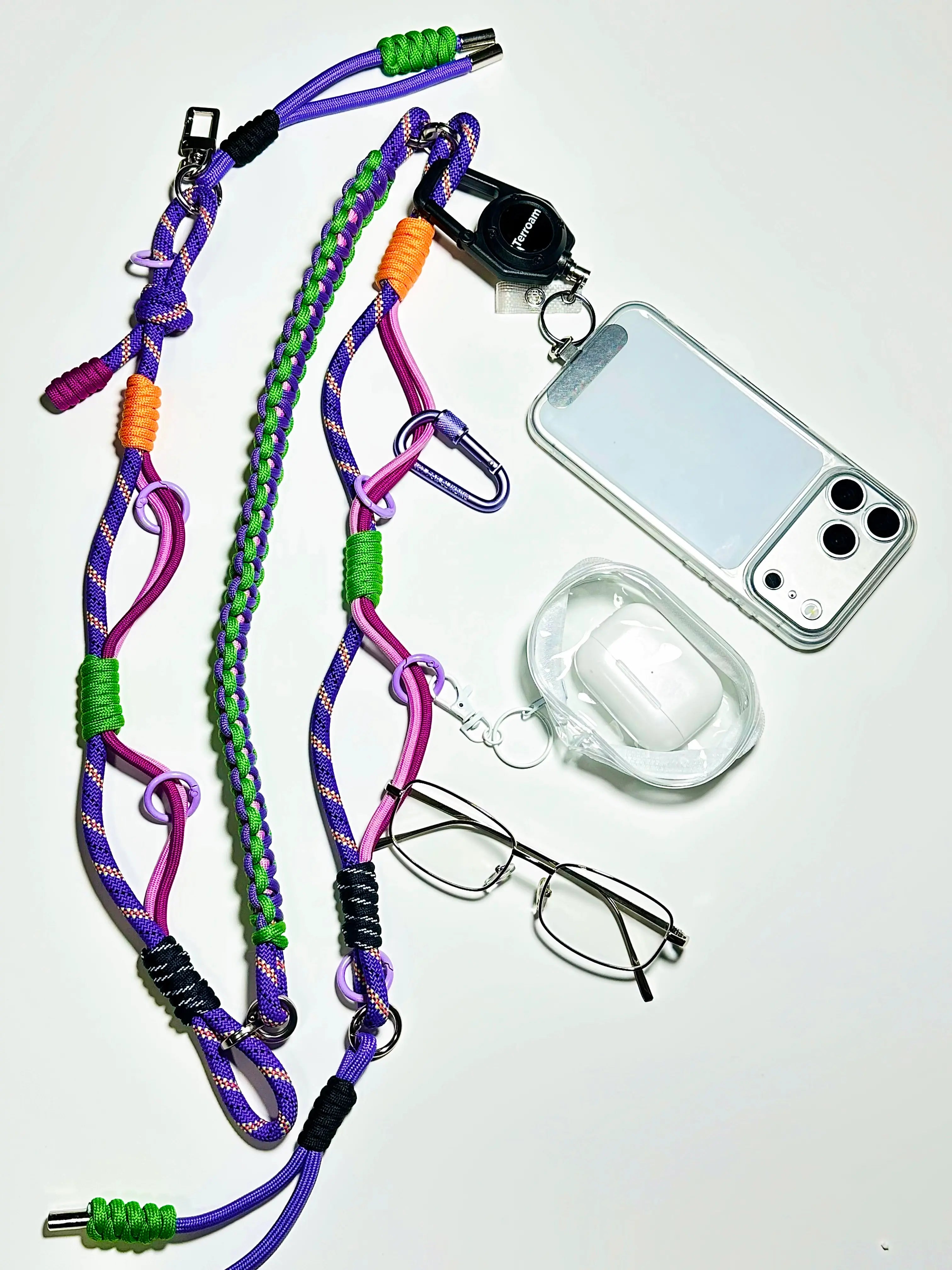 Modular Paracord Phone Lanyard with Carabiner – Adjustable, Detachable & Hands-Free for Everyday Carry