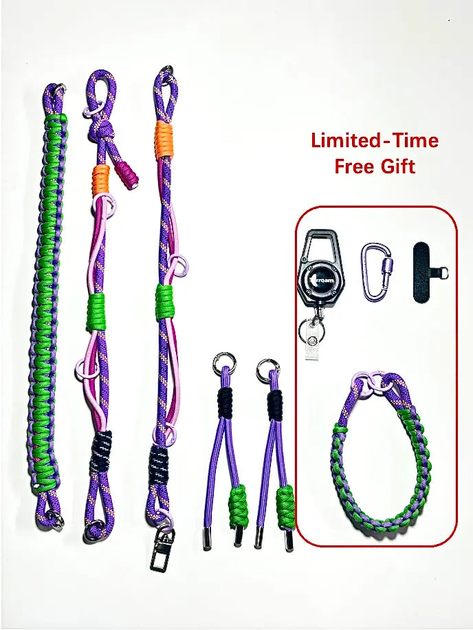 Modular Paracord Phone Lanyard with Carabiner – Adjustable, Detachable & Hands-Free for Everyday Carry