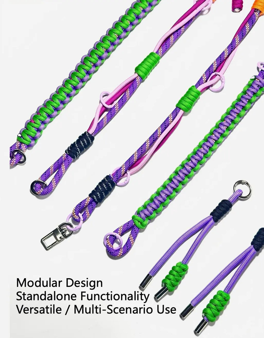 Modular Paracord Phone Lanyard with Carabiner – Adjustable, Detachable & Hands-Free for Everyday Carry