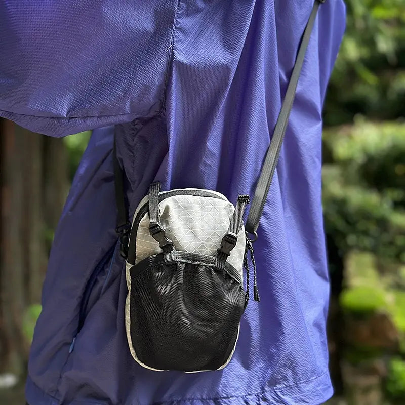Water-Resistant Crossbody Sling Bag – Multi-Pocket Shoulder Bag with Bottle Hook for Travel, Daily Use & Outdoor